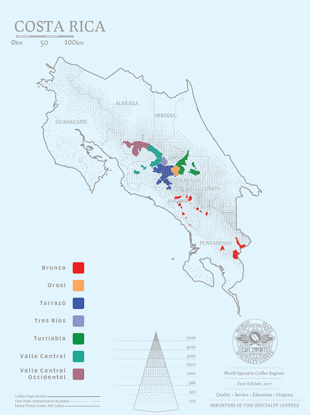 Map showing Costa Rica's geographical location in Central America