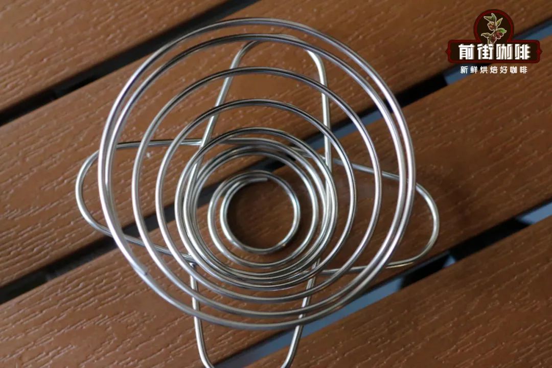 Close-up view of the wire dripper showing the cut ends