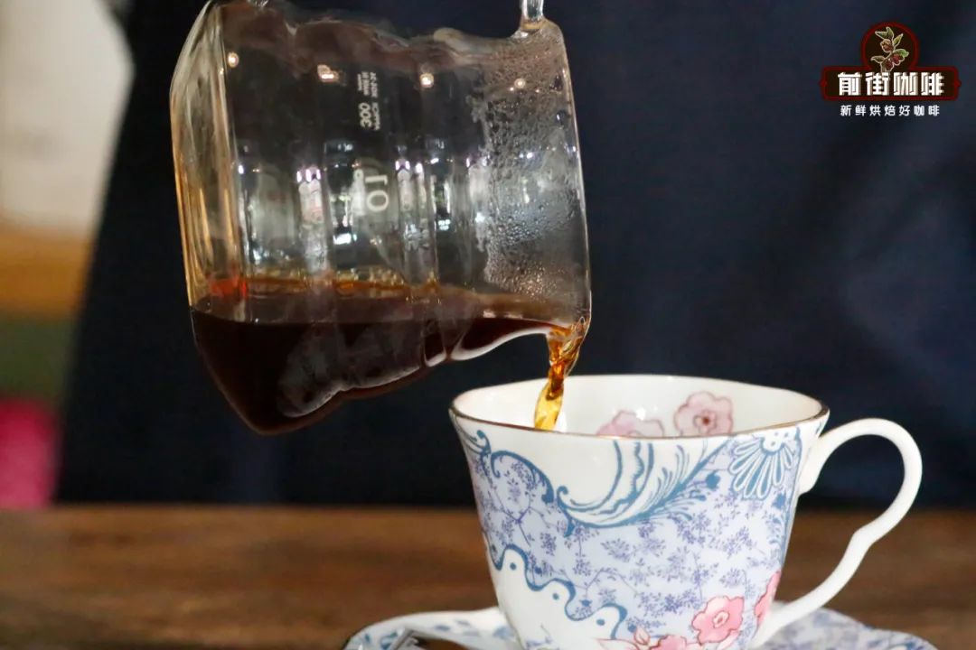 Completed pour-over with coffee liquid draining slowly